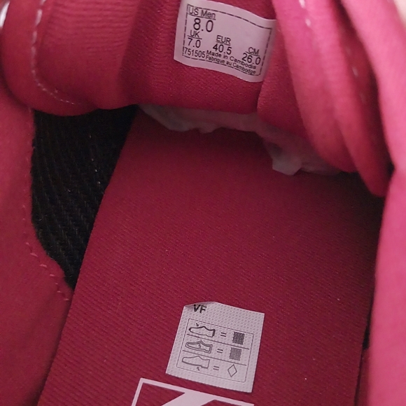 Mens Red Blk Checkered Vans Sz 8 Men NWT - Picture 7 of 10